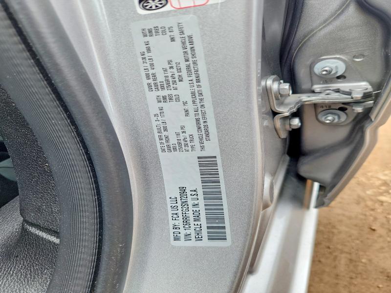 Продажа на аукционе авто 2025 Ram 1500, vin: 1C6RRFFG2SN720949, номер лота: 52340286