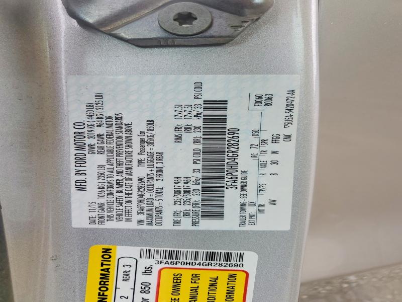 Aukcja sprzedaży 2016 Ford Fusion, vin: 3FA6P0HD4GR282690, numer aukcji: 51990566