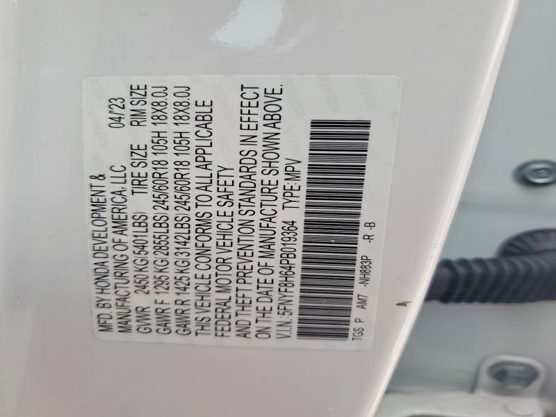 Продаж на аукціоні авто 2023 Honda Passport, vin: 5FNYF8H64PB019364, номер лоту: 52073766