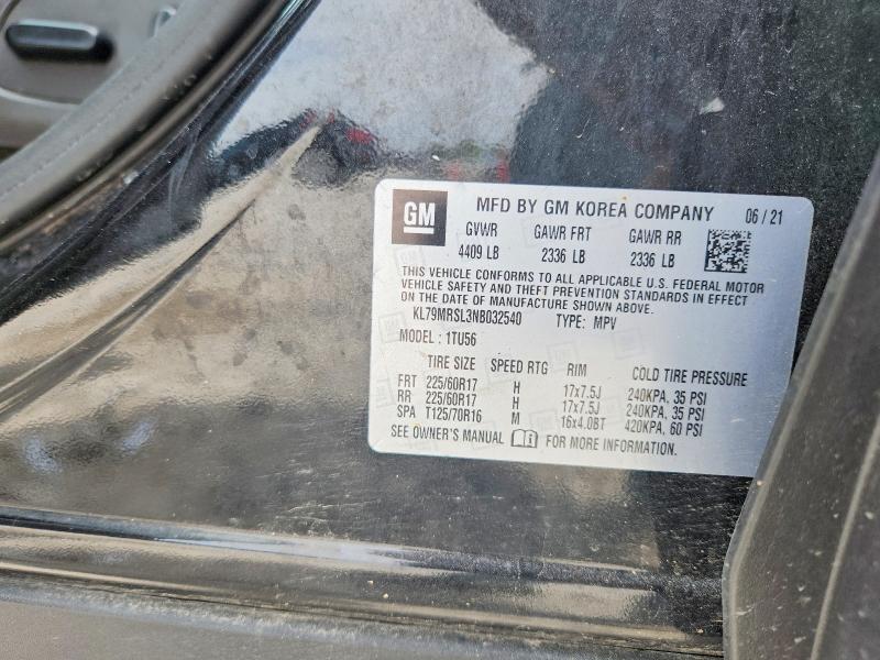 Продаж на аукціоні авто 2022 Chevrolet Trailblazer, vin: KL79MRSL3NB032540, номер лоту: 52390266