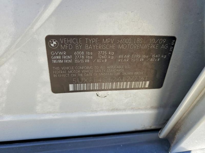 Aukcja sprzedaży 2010 Bmw X5, vin: 5UXFE4C52AL277161, numer aukcji: 52566166