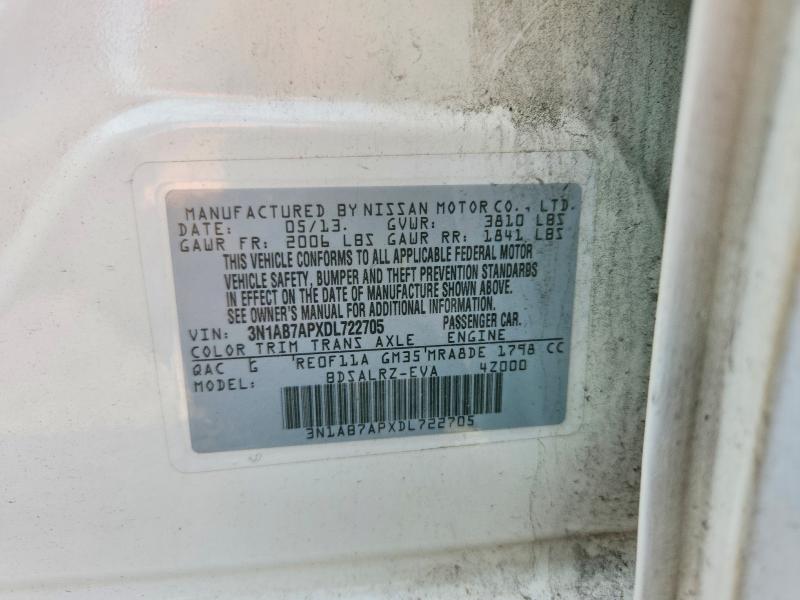Продаж на аукціоні авто 2013 Nissan Sentra, vin: 3N1AB7APXDL722705, номер лоту: 54490246