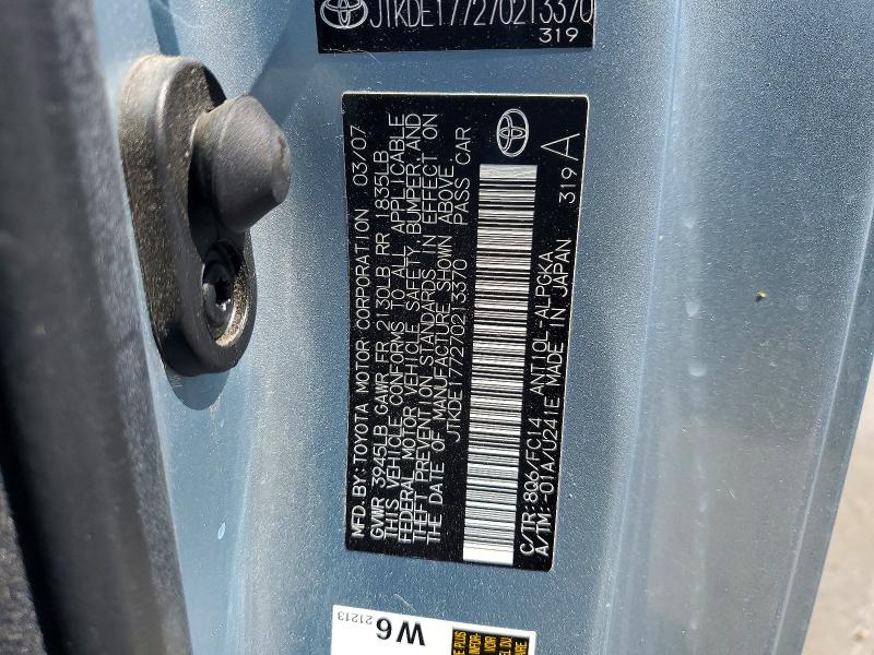54009116 :رقم المزاد ، JTKDE177270213370 vin ، 2007 Scion Tc مزاد بيع