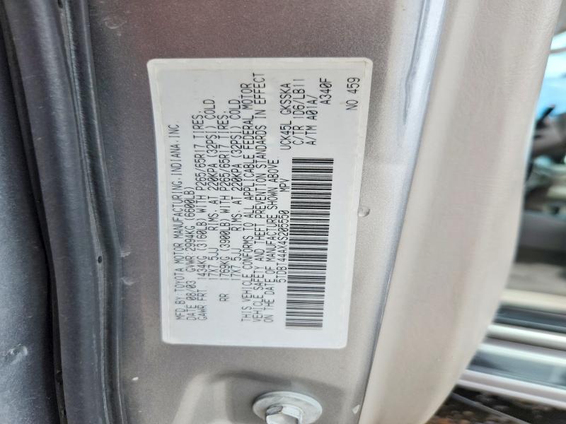 Aukcja sprzedaży 2004 Toyota Sequoia, vin: 5TDBT44AX4S205550, numer aukcji: 51842976