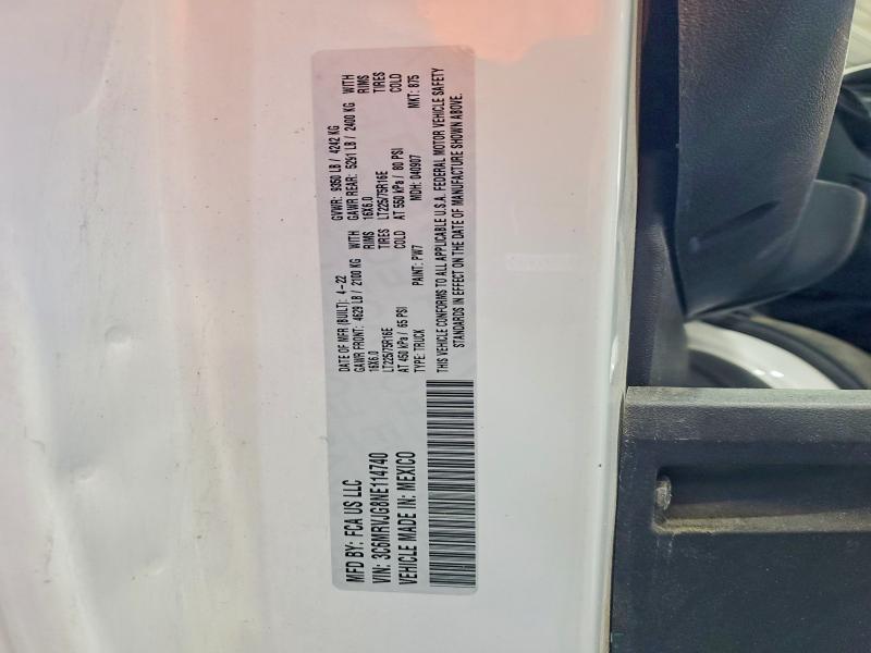 Продажа на аукционе авто 2022 Ram Promaster 3500, vin: 3C6MRVJG8NE114740, номер лота: 50988906