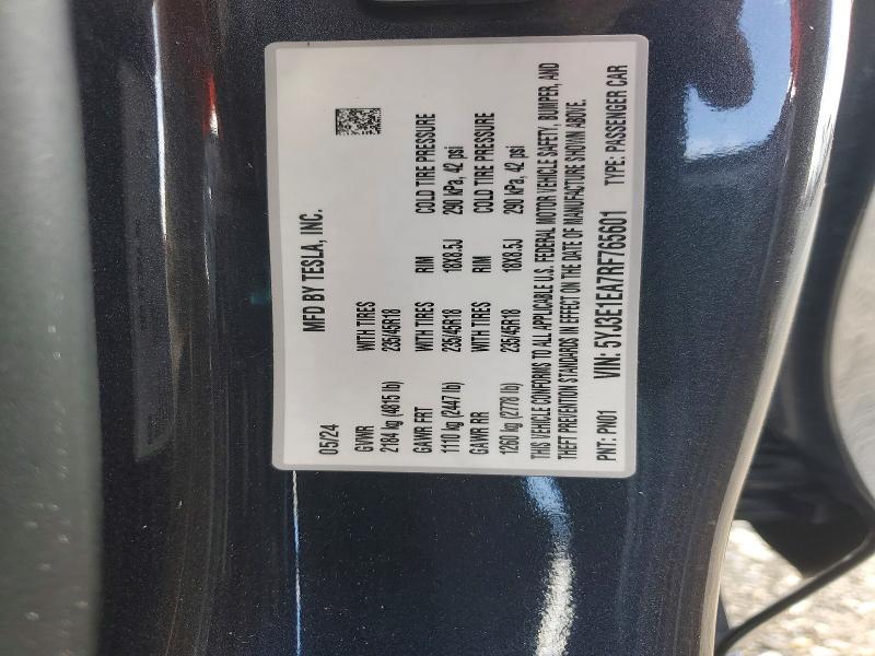 Продажа на аукционе авто 2024 Tesla Model 3, vin: 5YJ3E1EA7RF765601, номер лота: 54582926