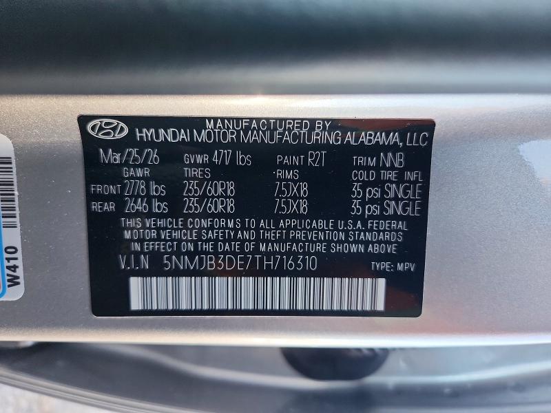 Продажа на аукционе авто 2026 Hyundai Tucson, vin: 5NMJB3DE7TH716310, номер лота: 54398826