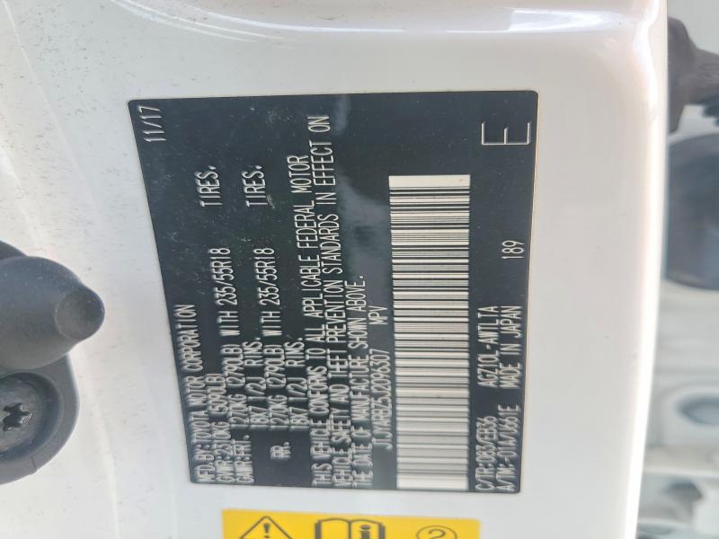 53180206 :رقم المزاد ، JTJYARBZ5J2096307 vin ، 2018 Lexus Nx 300 Fwd مزاد بيع