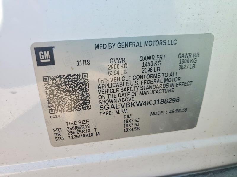 Продажа на аукционе авто 2019 Buick Enclave, vin: 5GAEVBKW4KJ188296, номер лота: 53788126