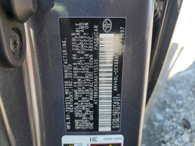 Aukcja sprzedaży 2010 Toyota Camry, vin: 4T1BB3EK0AU115539, numer aukcji: 55229436