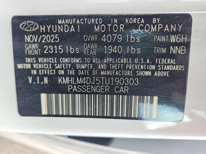 Продажа на аукционе авто 2026 Hyundai Elantra Hybrid, vin: KMHLM4DJ5TU190303, номер лота: 54552566