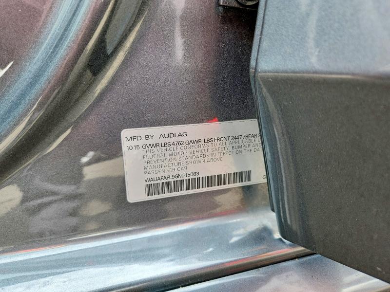 52052266 :رقم المزاد ، WAUAFAFL9GN015083 vin ، 2016 Audi A4 مزاد بيع