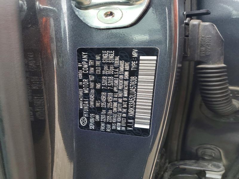 2020 Hyundai Kona მანქანა იყიდება აუქციონზე, vin: KM8K33A52LU457638, აუქციონის ნომერი: 54013246