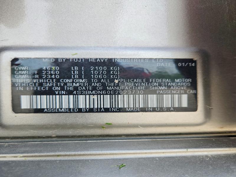 Aukcja sprzedaży 2014 Subaru Legacy, vin: 4S3BMDN60E2023730, numer aukcji: 53140796