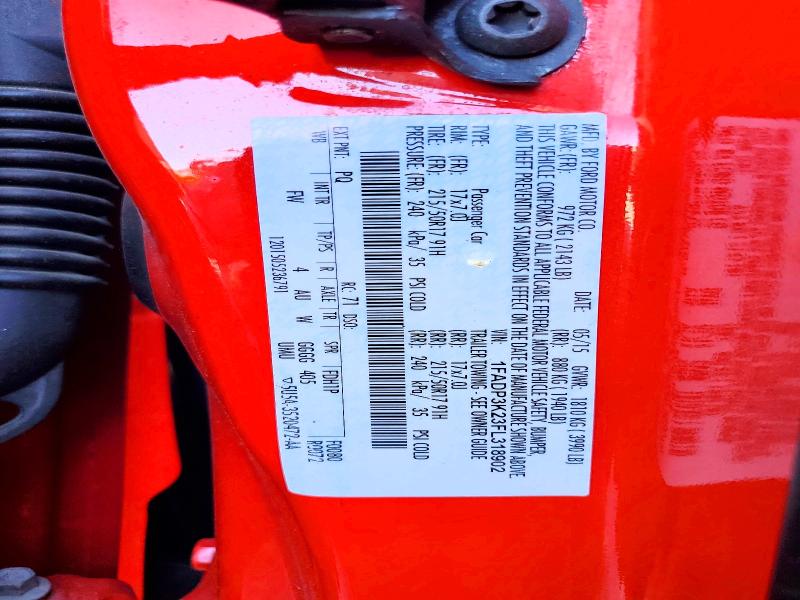 2015 Ford Focus მანქანა იყიდება აუქციონზე, vin: 1FADP3K23FL318902, აუქციონის ნომერი: 52946526