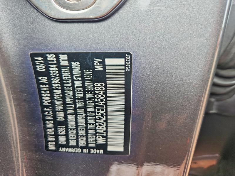 2014 Porsche Cayenne მანქანა იყიდება აუქციონზე, vin: WP1AB2A25ELA58488, აუქციონის ნომერი: 54510066
