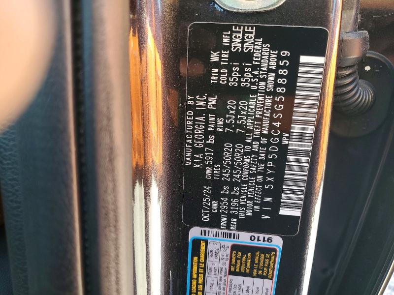 Aukcja sprzedaży 2025 Kia Telluride, vin: 5XYP5DGC4SG588859, numer aukcji: 53162876
