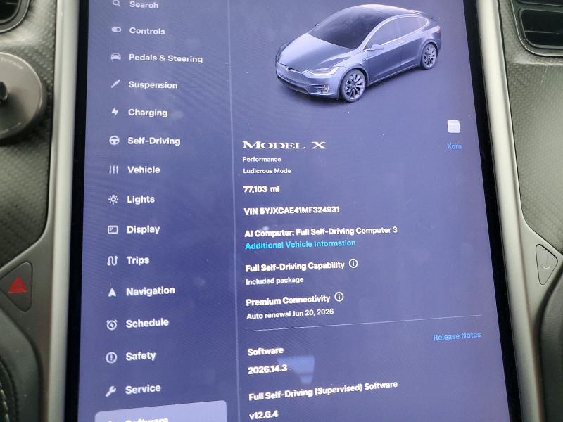 Продажа на аукционе авто 2021 Tesla Model X, vin: 5YJXCAE41MF324931, номер лота: 55018936