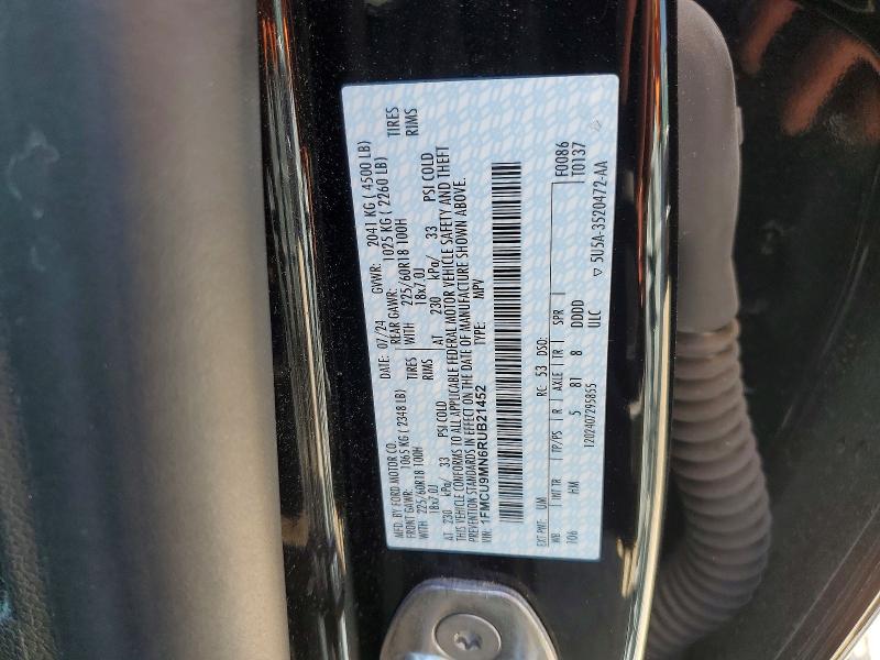 Aukcja sprzedaży 2024 Ford Escape, vin: 1FMCU9MN6RUB21452, numer aukcji: 53067246