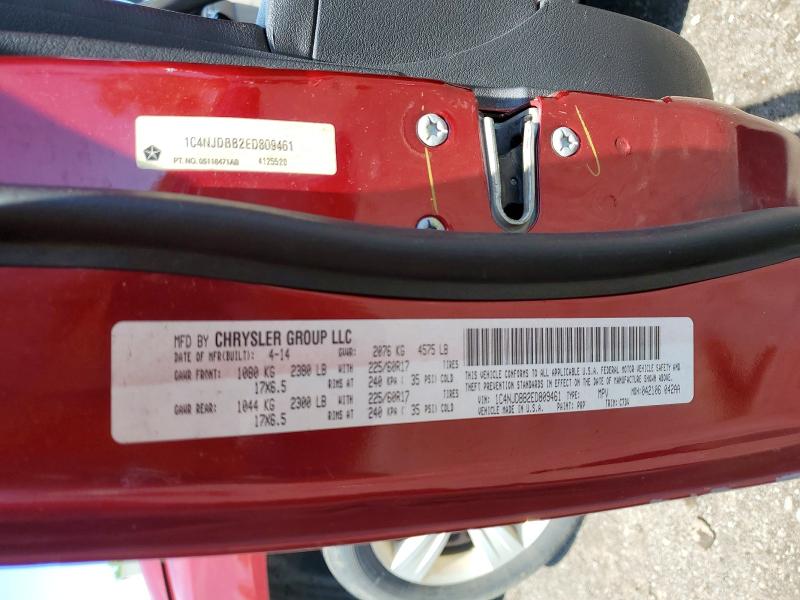 Продажа на аукционе авто 2014 Jeep Compass, vin: 1C4NJDBB2ED809461, номер лота: 54788396