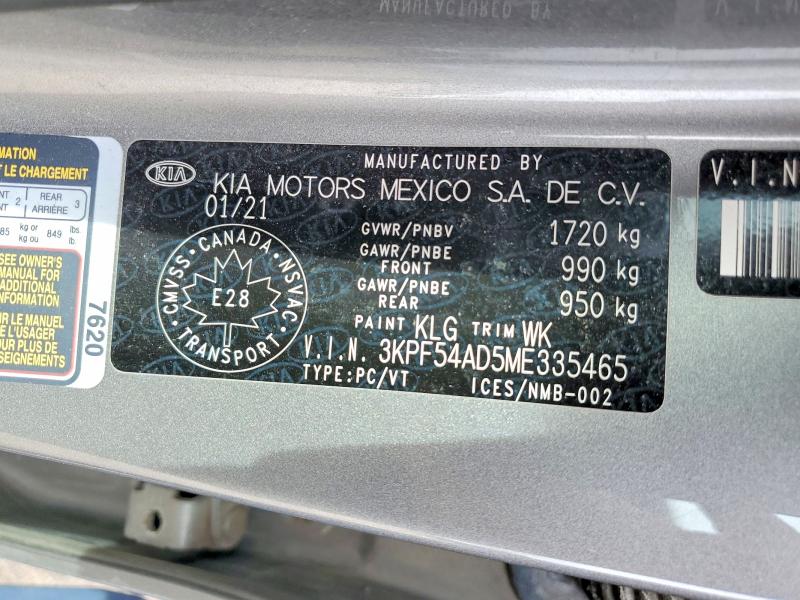 Aukcja sprzedaży 2021 Kia Forte, vin: 3KPF54AD5ME335465, numer aukcji: 51320406