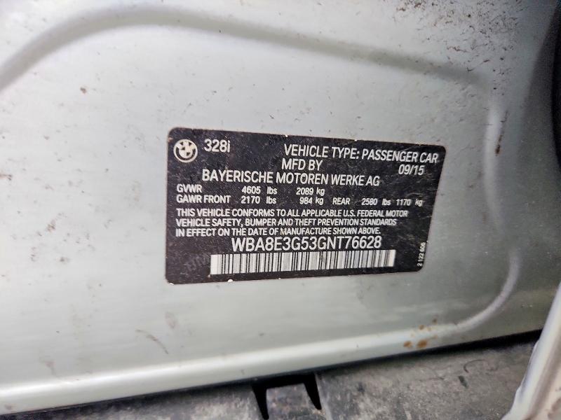 Aukcja sprzedaży 2016 Bmw 328, vin: WBA8E3G53GNT76628, numer aukcji: 50906026