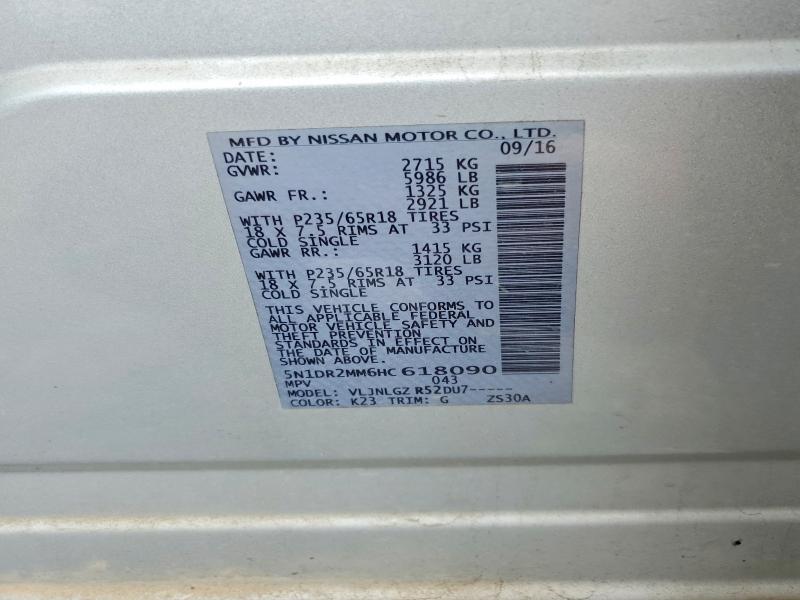 Aukcja sprzedaży 2017 Nissan Pathfinder, vin: 5N1DR2MM6HC618090, numer aukcji: 52389946