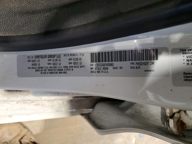 54945046 :رقم المزاد ، 1C3CCCDG6FN556861 vin ، 2015 Chrysler 200 مزاد بيع