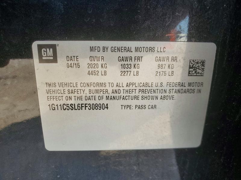 Продаж на аукціоні авто 2015 Chevrolet Malibu, vin: 1G11C5SL6FF308904, номер лоту: 55541416