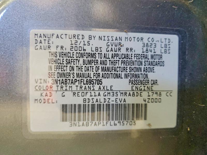 55426026 :رقم المزاد ، 3N1AB7AP1FL695705 vin ، 2015 Nissan Sentra مزاد بيع