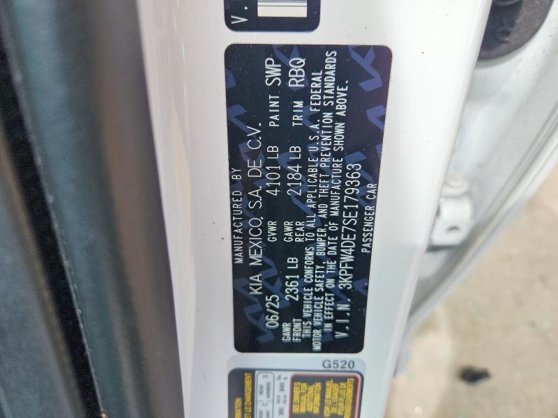 Aukcja sprzedaży 2025 Kia K4, vin: 3KPFW4DE7SE179363, numer aukcji: 52867306