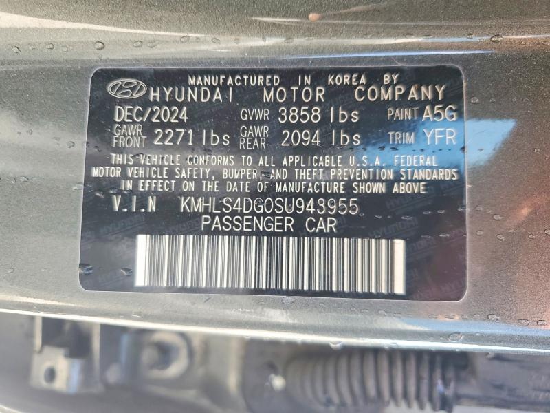 Продажа на аукционе авто 2025 Hyundai Elantra, vin: KMHLS4DG0SU943955, номер лота: 52303276