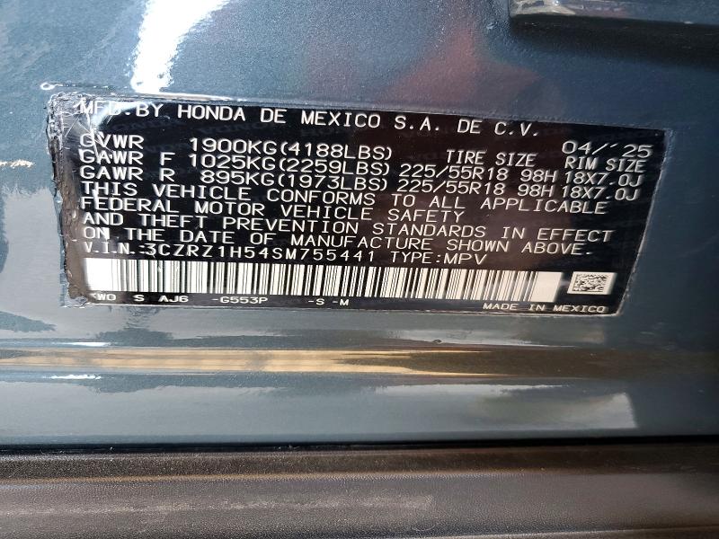 Aukcja sprzedaży 2025 Honda Hr-v, vin: 3CZRZ1H54SM755441, numer aukcji: 55199436