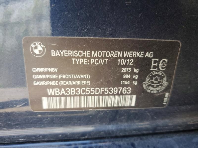 2013 Bmw 328 მანქანა იყიდება აუქციონზე, vin: WBA3B3C55DF539763, აუქციონის ნომერი: 54786256