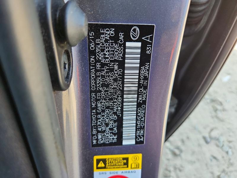 Продажа на аукционе авто 2015 Lexus Ct, vin: JTHKD5BH7F2247170, номер лота: 54416976