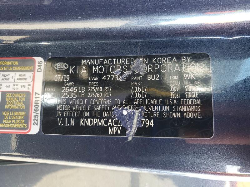 Aukcja sprzedaży 2020 Kia Sportage, vin: KNDPMCAC1L7729794, numer aukcji: 54503546