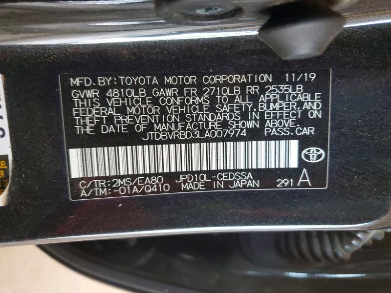 Продажа на аукционе авто 2020 Toyota Mirai, vin: JTDBVRBD3LA007974, номер лота: 54902926