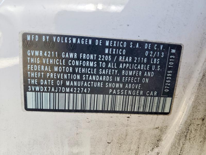 Продаж на аукціоні авто 2013 Volkswagen Jetta, vin: 3VWDX7AJ7DM422747, номер лоту: 53458756