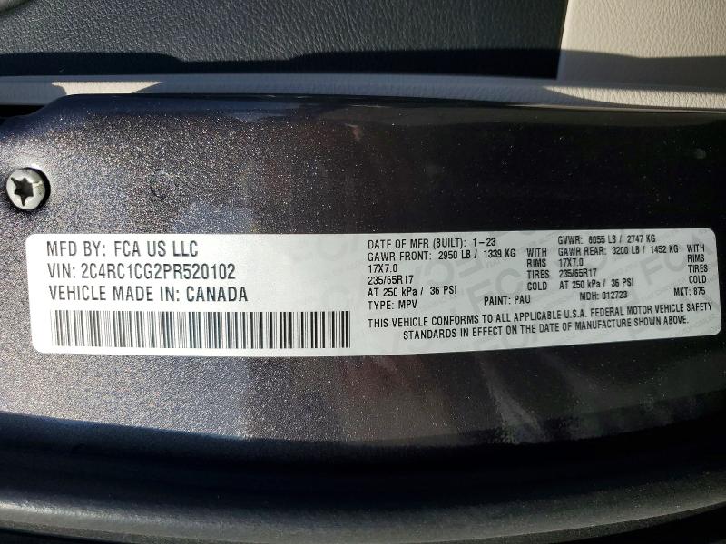 2023 Chrysler Voyager მანქანა იყიდება აუქციონზე, vin: 2C4RC1CG2PR520102, აუქციონის ნომერი: 54693596