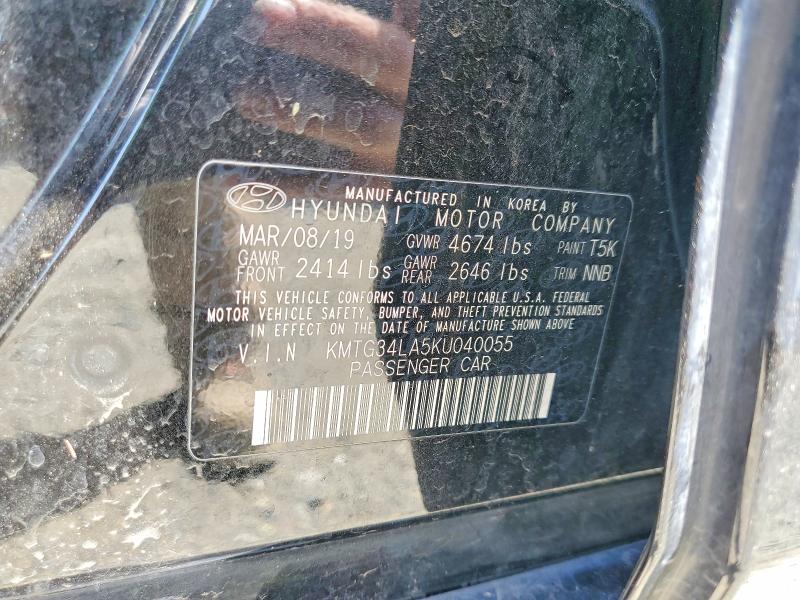 52824536 :رقم المزاد ، KMTG34LA5KU040055 vin ، 2019 Genesis G70 مزاد بيع
