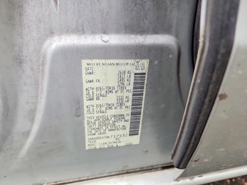 54421076 :رقم المزاد ، 1N6AD0EV7DN717532 vin ، 2013 Nissan Frontier مزاد بيع