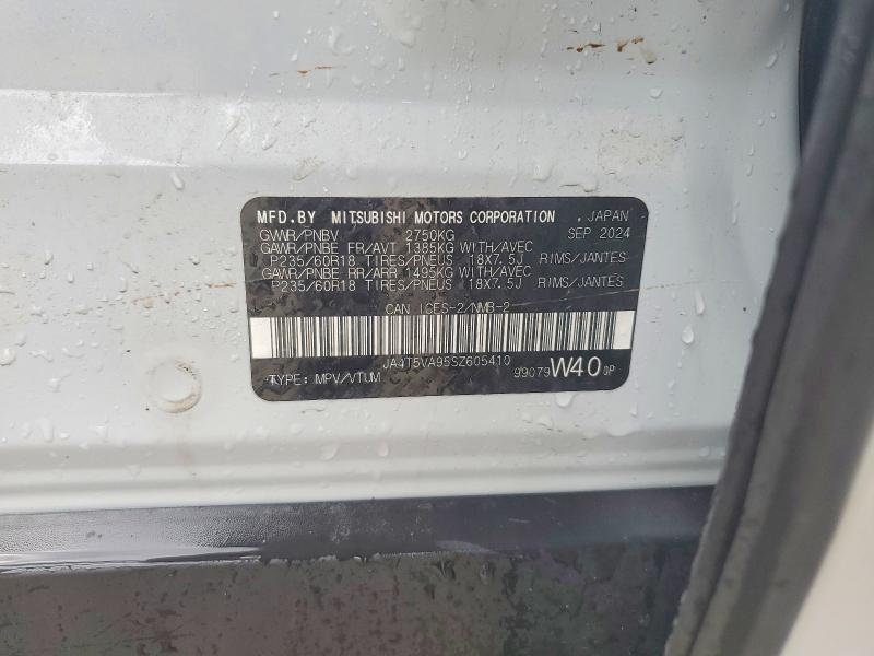Продаж на аукціоні авто 2025 Mitsubishi Outlander, vin: JA4T5VA95SZ605410, номер лоту: 52624706