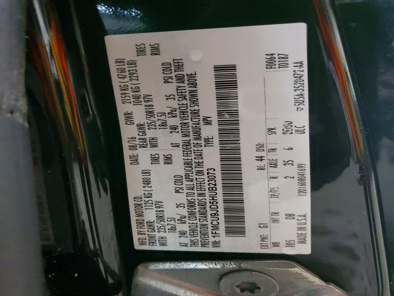 54313796 :رقم المزاد ، 1FMCU9JD5HUB23073 vin ، 2017 Ford Escape مزاد بيع