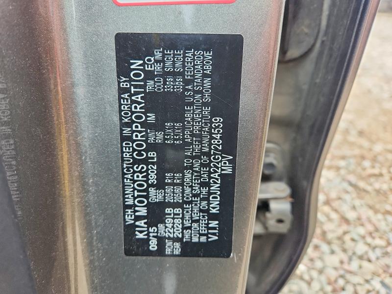 Aukcja sprzedaży 2016 Kia Soul, vin: KNDJN2A22G7284539, numer aukcji: 51604156