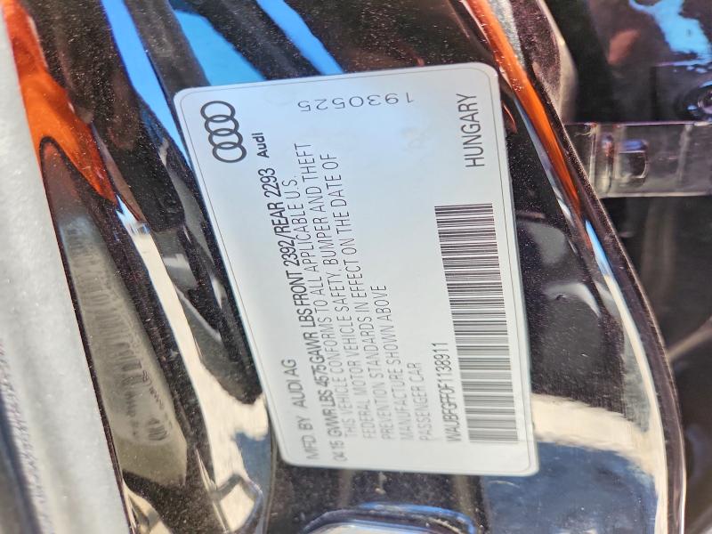 2015 Audi A3 მანქანა იყიდება აუქციონზე, vin: WAUBFGFF0F1138911, აუქციონის ნომერი: 52093796