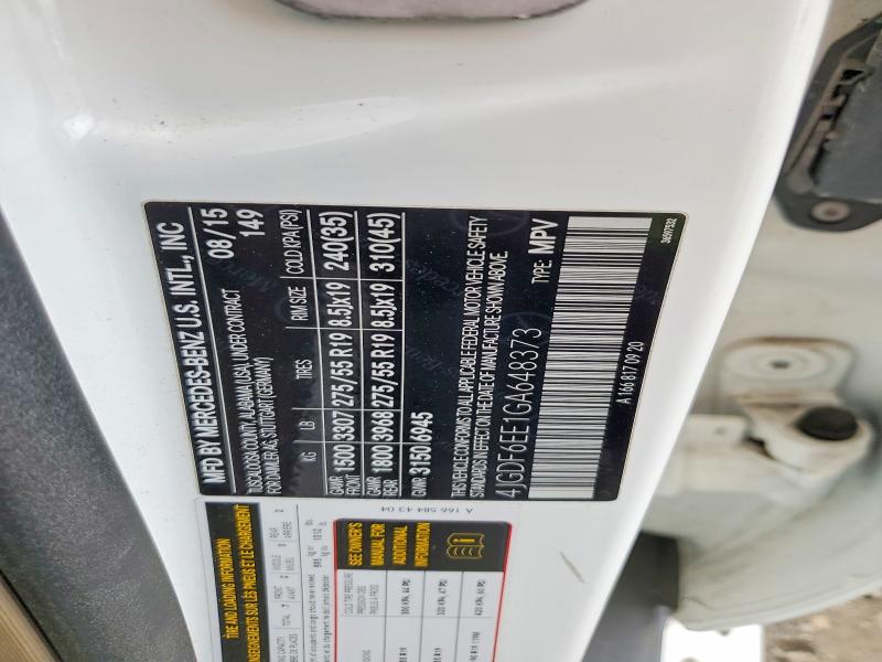 Продажа на аукционе авто 2016 Mercedes-benz Gl, vin: 4JGDF6EE1GA648373, номер лота: 54008736