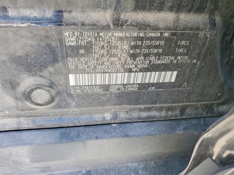 Продажа на аукционе авто 2019 Toyota Rav4, vin: 2T3J1RFV7KW033133, номер лота: 53219406