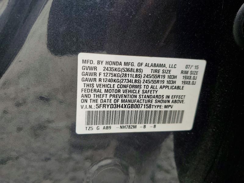 Продажа на аукционе авто 2016 Acura Mdx, vin: 5FRYD3H4XGB007158, номер лота: 54456536