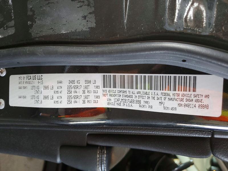 Продажа на аукционе авто 2015 Jeep Cherokee, vin: 1C4PJMCB1FW691898, номер лота: 52234996
