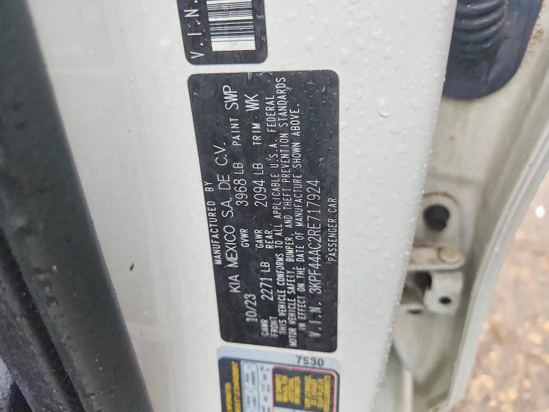 2024 Kia Forte მანქანა იყიდება აუქციონზე, vin: 3KPF44AC2RE717924, აუქციონის ნომერი: 54992086